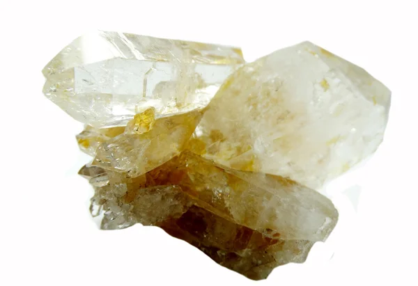 Rock crystal quartz geode geologische kristallen — Stockfoto