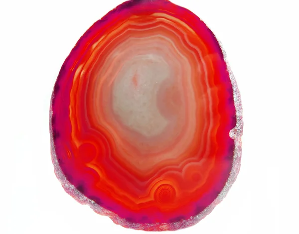 Agate avec cristal géologique de calcédoine — Photo