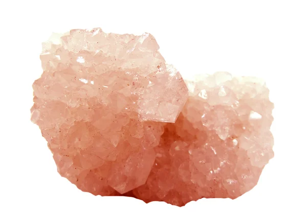 Cristais geológicos de geada de quartzo rosa — Fotografia de Stock