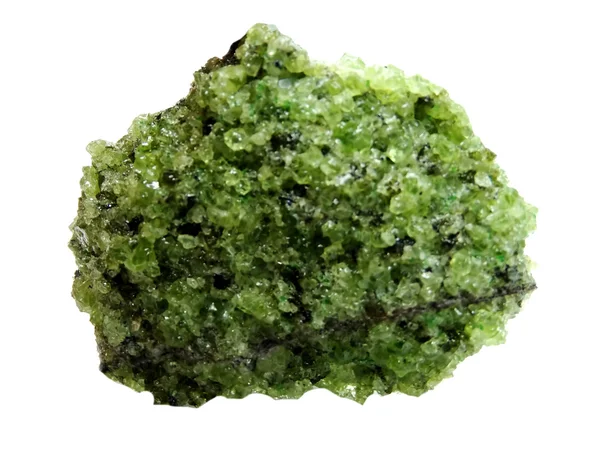 Chrysolite geode geologiska kristaller — Stockfoto