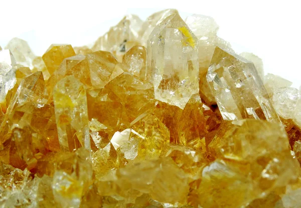 Geologiczne kryształy Citrine Geodezja — Zdjęcie stockowe