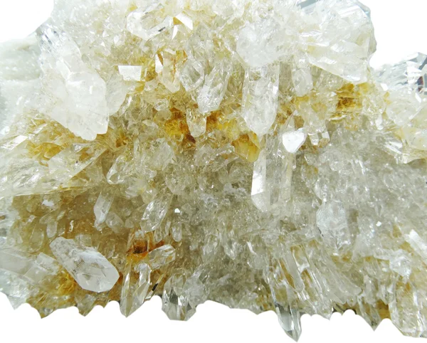 Cristais geológicos de geode de quartzo cristal de rocha — Fotografia de Stock