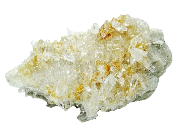 Rock crystal quartz geode geologische kristallen — Stockfoto