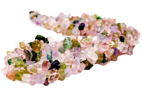 Fluorite gemstone beads necklace jewelery — Stock Photo, Image