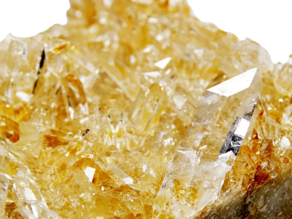 Citrine geode geological crystals — Stock Photo, Image