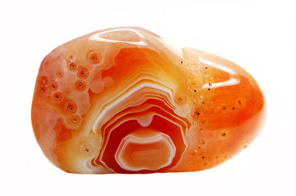 Agate avec cristal géologique de calcédoine — Photo