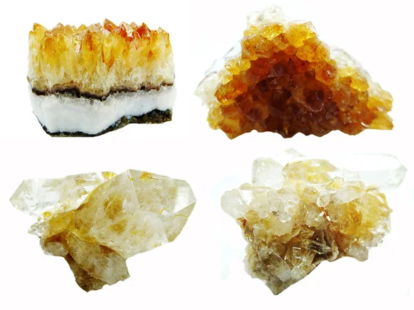 Citrin geodéziai geológiai kristályok — Stock Fotó
