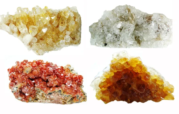 Citrine geode geological crystals — Stock Photo, Image