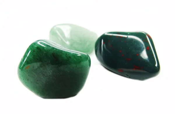 Avanturine geliotrope jasper green geological crystals — Stock Photo, Image