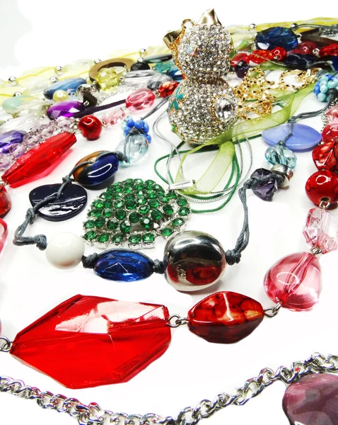 Cristalli perline gioielli come sfondo di moda — Foto Stock