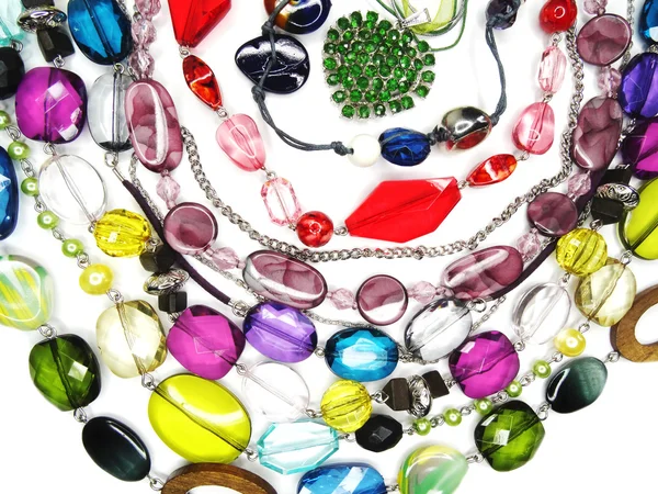 Perles de cristaux bijoux comme fond de la mode — Photo