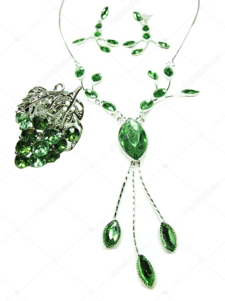 jewelry pendant with bright diamond crystals