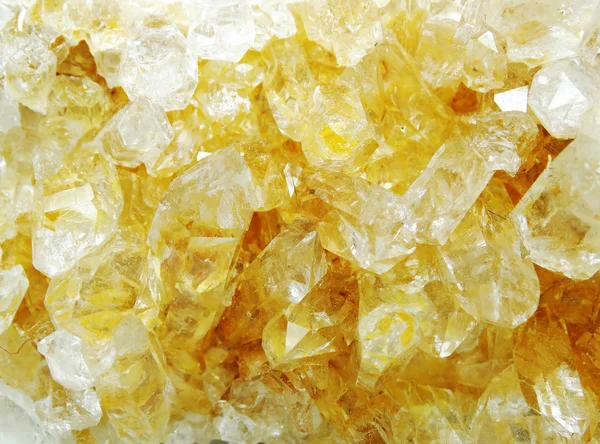 Citrine geode geological crystals — Stock Photo, Image