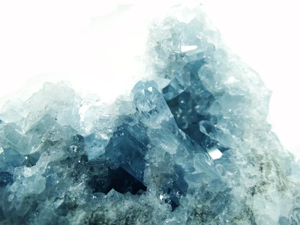 Aquamarine geode geological crystals — Stock Photo, Image