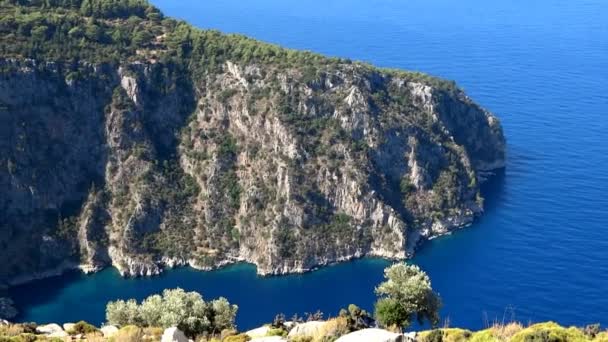 Butterfly valley deep gorge fethiye turkey — Stock Video