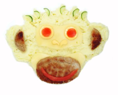 yaratıcı sebze yemekleri yemek maymun formu