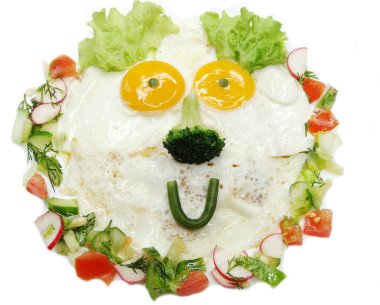 alt yüz formu için yaratıcı yumurta kahvaltı 