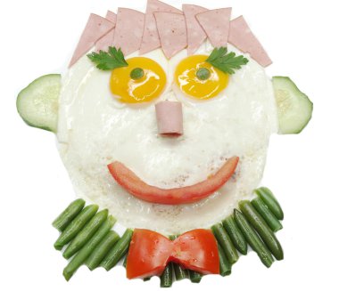 alt yüz formu için yaratıcı yumurta kahvaltı 