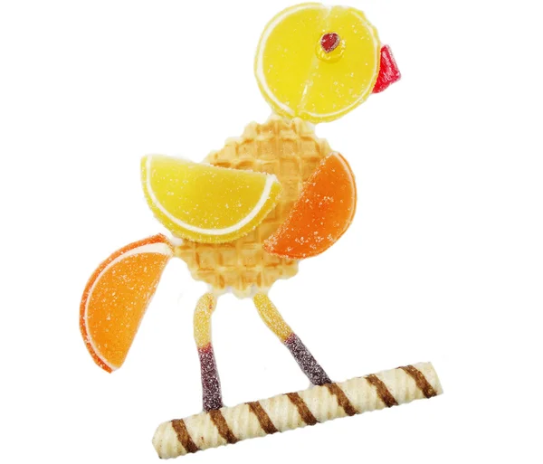 Креативное мармелад фрукты желе сладкая пищевая птица — стоковое фото