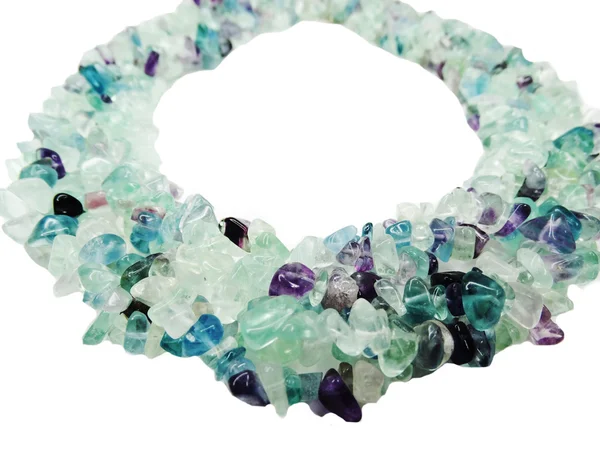 Fluorite gemma perline collana gioielli — Foto Stock