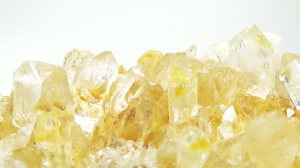 Citrine geode geological crystals — Stock Video