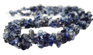 iolite gemstone beads necklace jewelery clipart