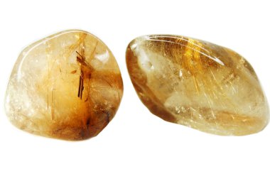 Rutilated kuvars jeolojik kristalleri 