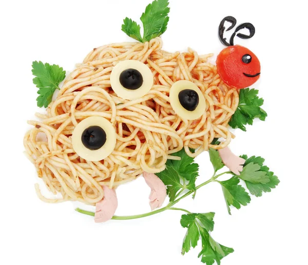 Creative vegetable food dinner ladybird form — Stock Photo, Image