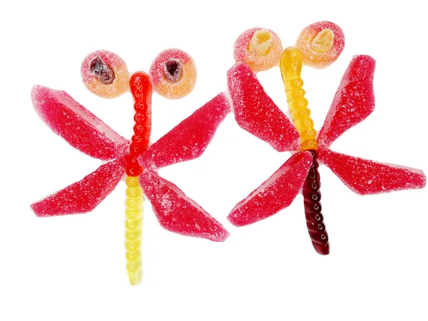 크리에이 티브 마멀레이드 과일 젤리 달콤한 음식 드래곤 플라이 형태 — 스톡 사진