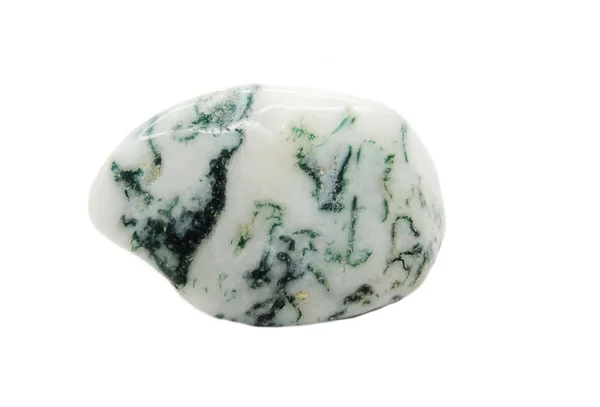 Moss agate with chalcedony geological crystal — Stock Photo, Image