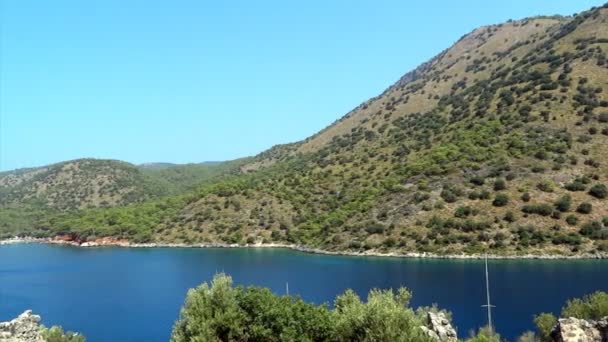 Panorama du paysage des gemmes côtières dinde de mer méditerranéenne — Video