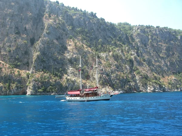 Akdeniz Türkiye'nin kıyı şeridi manzara — Stok fotoğraf