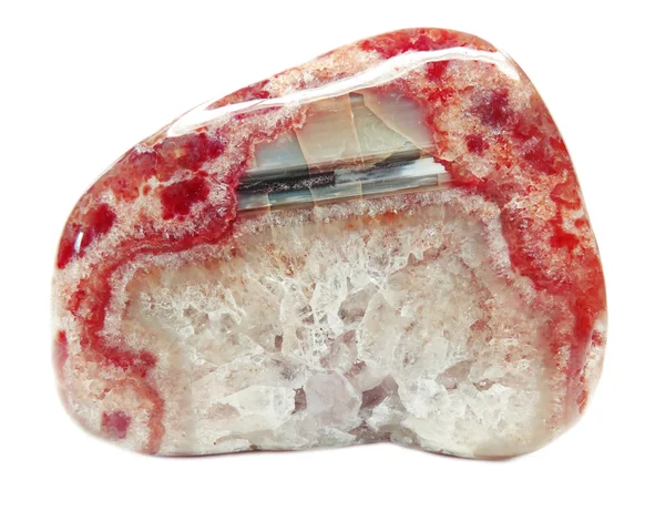 Ágata com cristal geológico calcedônia — Fotografia de Stock