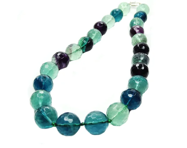 Fluorite gemma perline collana gioielli — Foto Stock