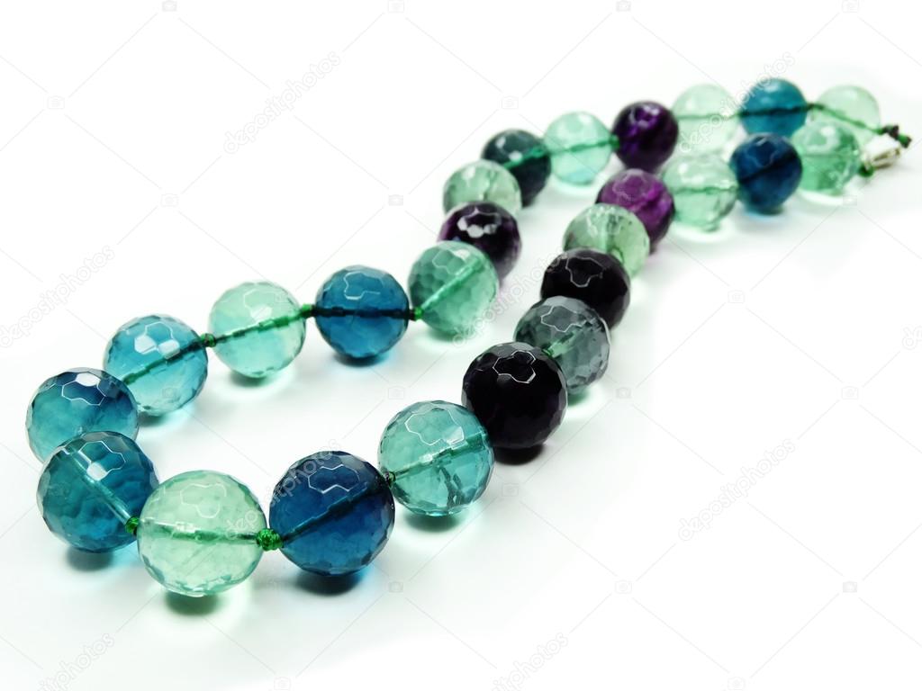 fluorite gemstone beads necklace jewelery