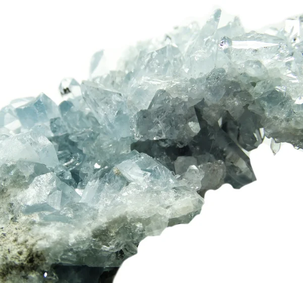 Celestite Geodezja geologiczne kryształy — Zdjęcie stockowe