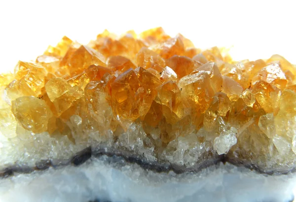 Citrine géode cristaux géologiques — Photo