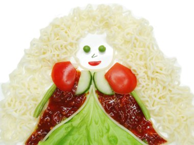 yaratıcı sebze yemekleri yemek kız formu