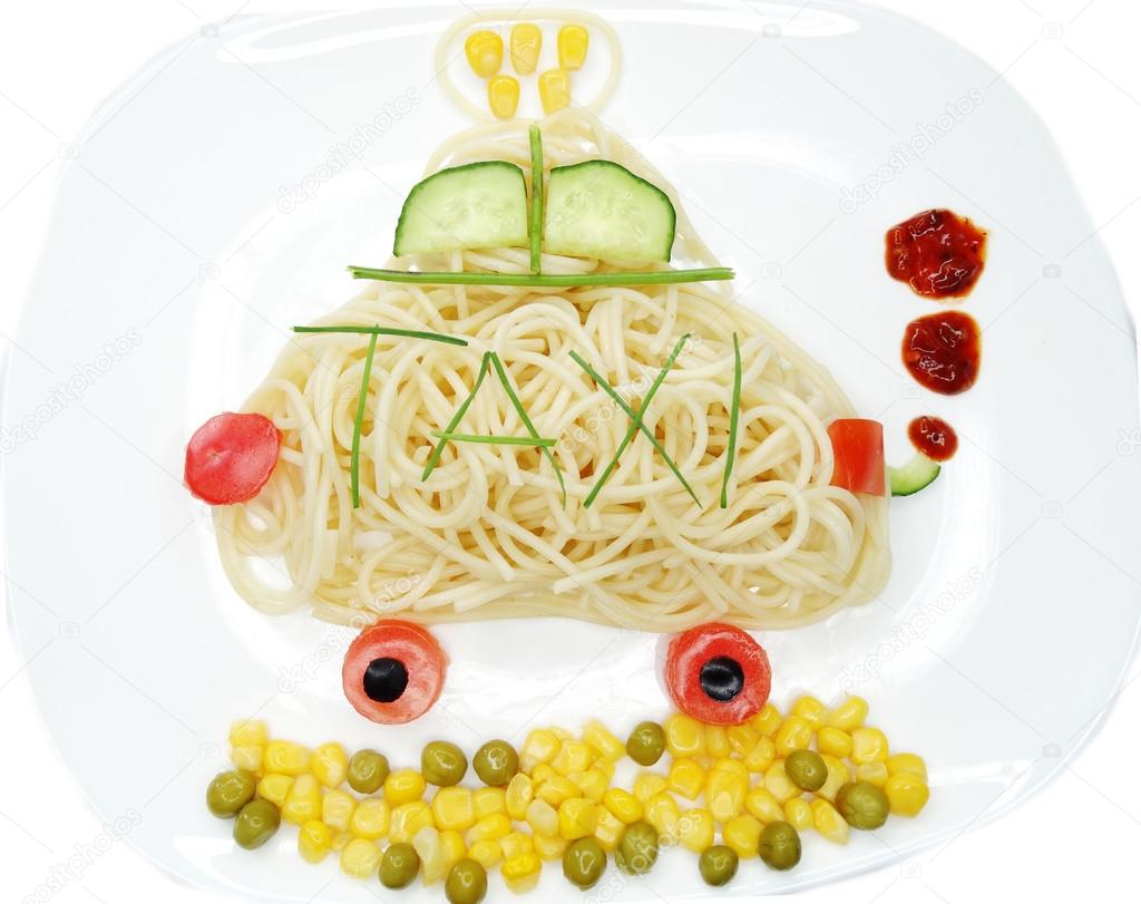 creative vegetable food dinner car form