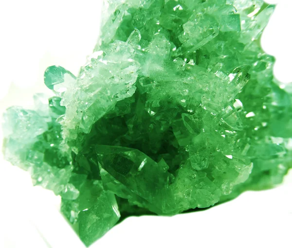 Emerald geode geologische kristallen — Stockfoto
