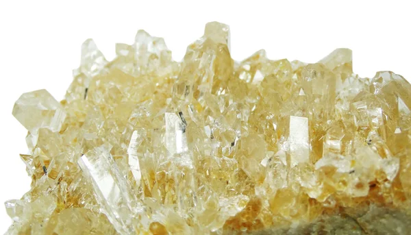 Geologiczne kryształy Citrine Geodezja — Zdjęcie stockowe