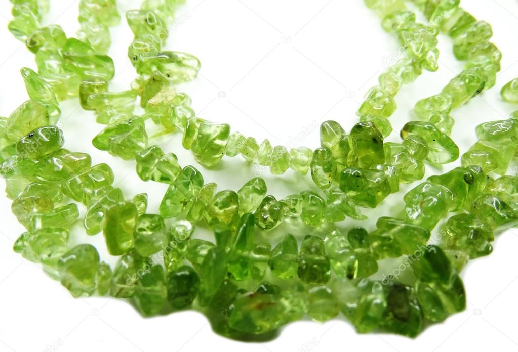 chrysolite gemstone beads necklace jewelery