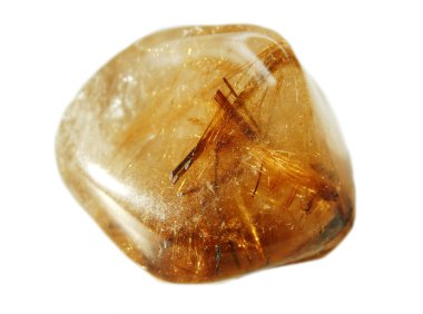 Rutilated kuvars jeolojik kristalleri