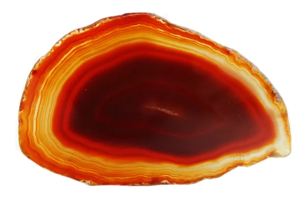 Agate avec cristal géologique de calcédoine — Photo