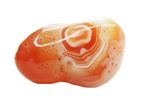 Agate avec cristal géologique de calcédoine — Photo