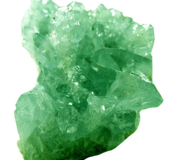 Emerald geode geological crystals — Stock Photo, Image