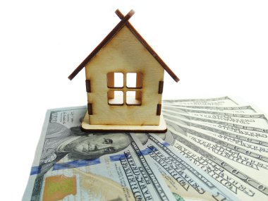 ev minyatür para arka plan tasarruf kavramı