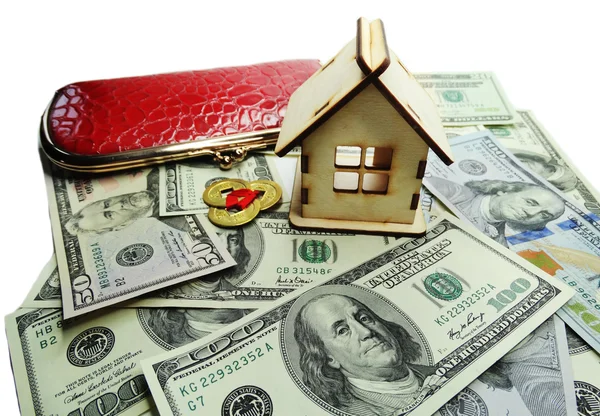 House miniature money background savings concept — Stock Photo, Image