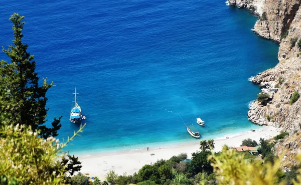 Landschap van de kustlijn van de Middellandse Zee Turkije — Stockfoto