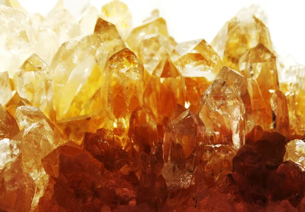 Citrine geode geological crystals — Stock Photo, Image